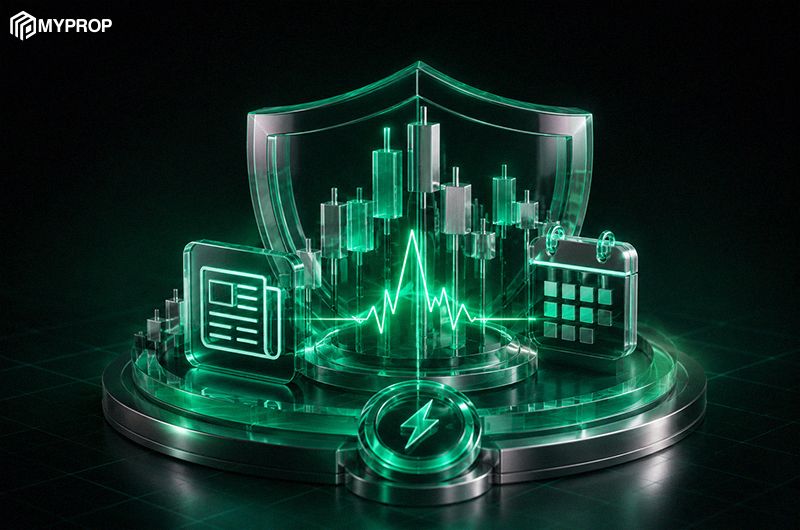 ترید خبر در پراپ؛ قوانین MyProp، دراودان و ریسک‌های News Trading