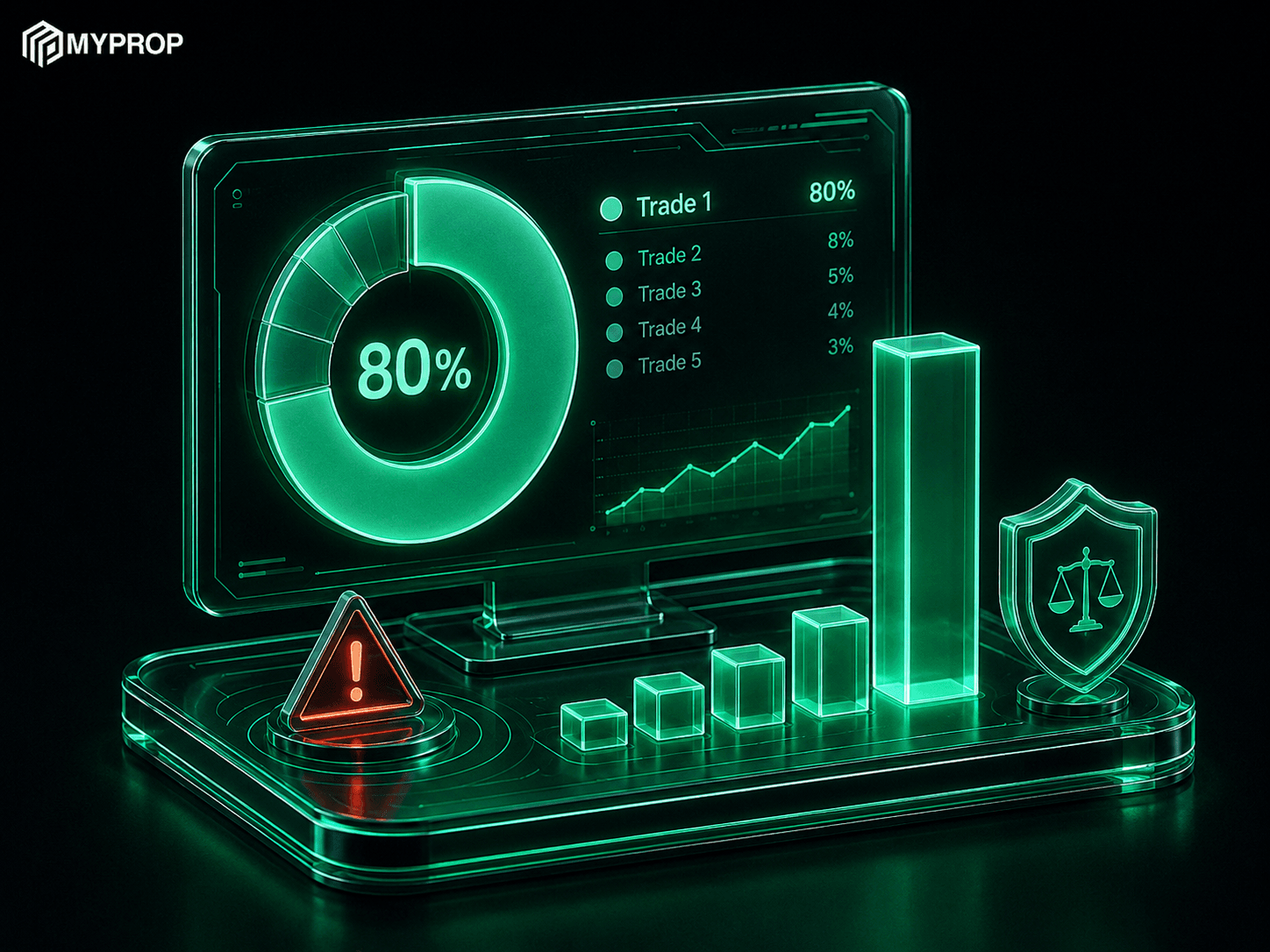 قانون ۸۰ درصد سود در پراپ چیست؟ بررسی قانون تمرکز سود در MyProp